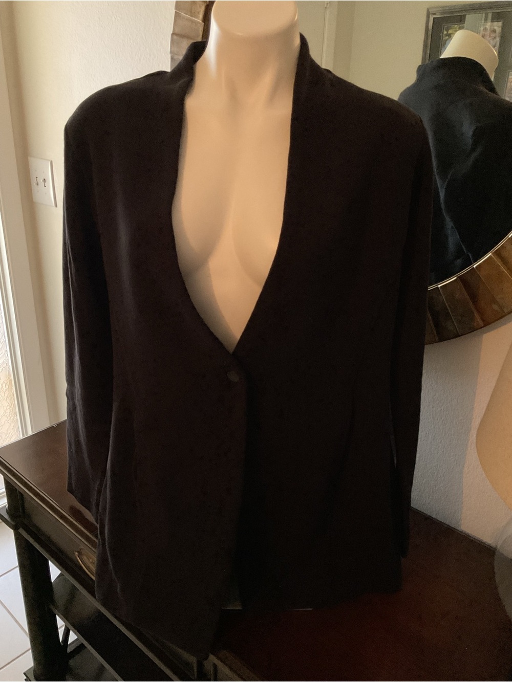 New NIC+ZOE Black Open-Front Blazer with One Snap Closure.